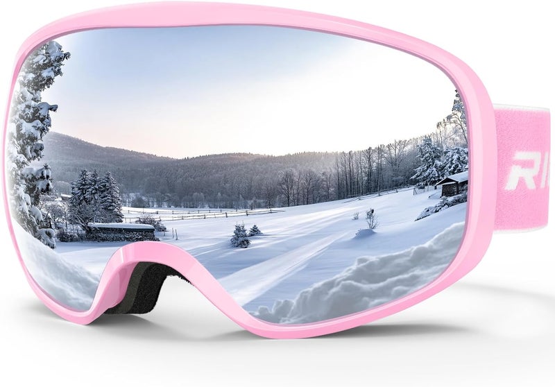 RIOROO Kids Ski Goggles for Boys Girls Aged 3-14, 100% UV Protection OTG Ski Goggles - Image 1